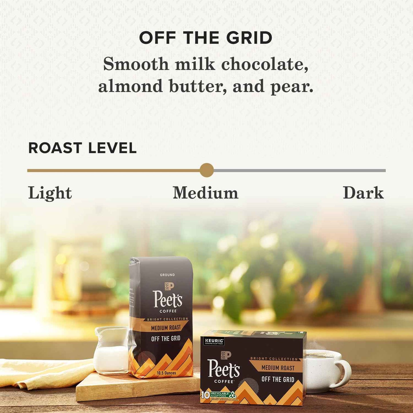 Peet's Coffee Off the Grid Medium Roast Ground Coffee – Premium Housewarming Gift for Coffee Lovers