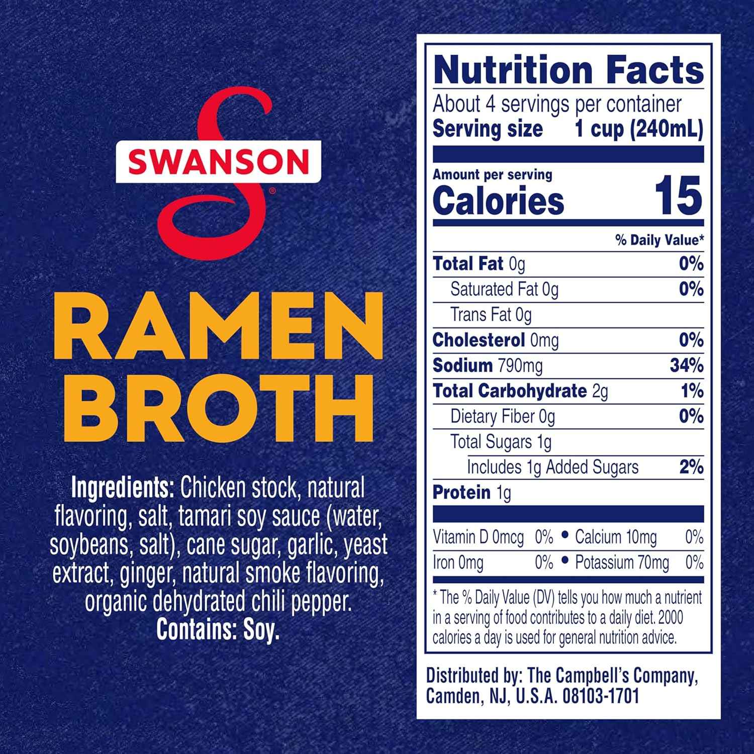 Swanson Ramen Chicken Broth – Thoughtful Pantry Gift for Home Cooks and Asian Cuisine Lovers, 32 oz Carton
