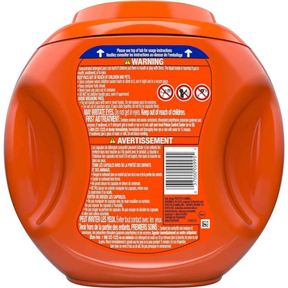 Tide PODS 112 Count HE Compatible Detergent for Busy Family Bathrooms – Child-Safe Twist Snap Lid
