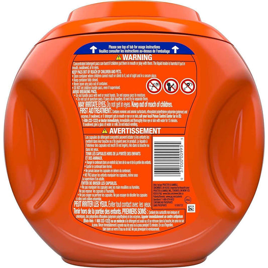 Tide PODS 112 Count HE Compatible Detergent for Busy Family Bathrooms – Child-Safe Twist Snap Lid