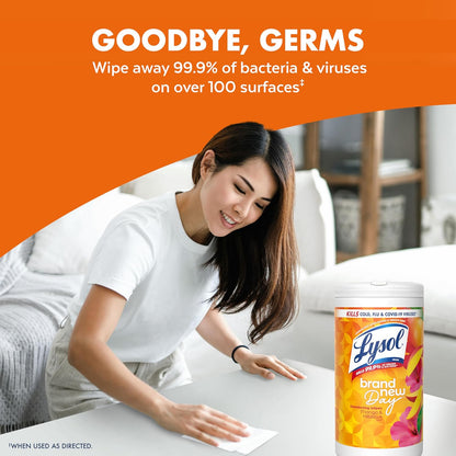 pre-moistened disposable wipe format for mess-free, rinse-free use