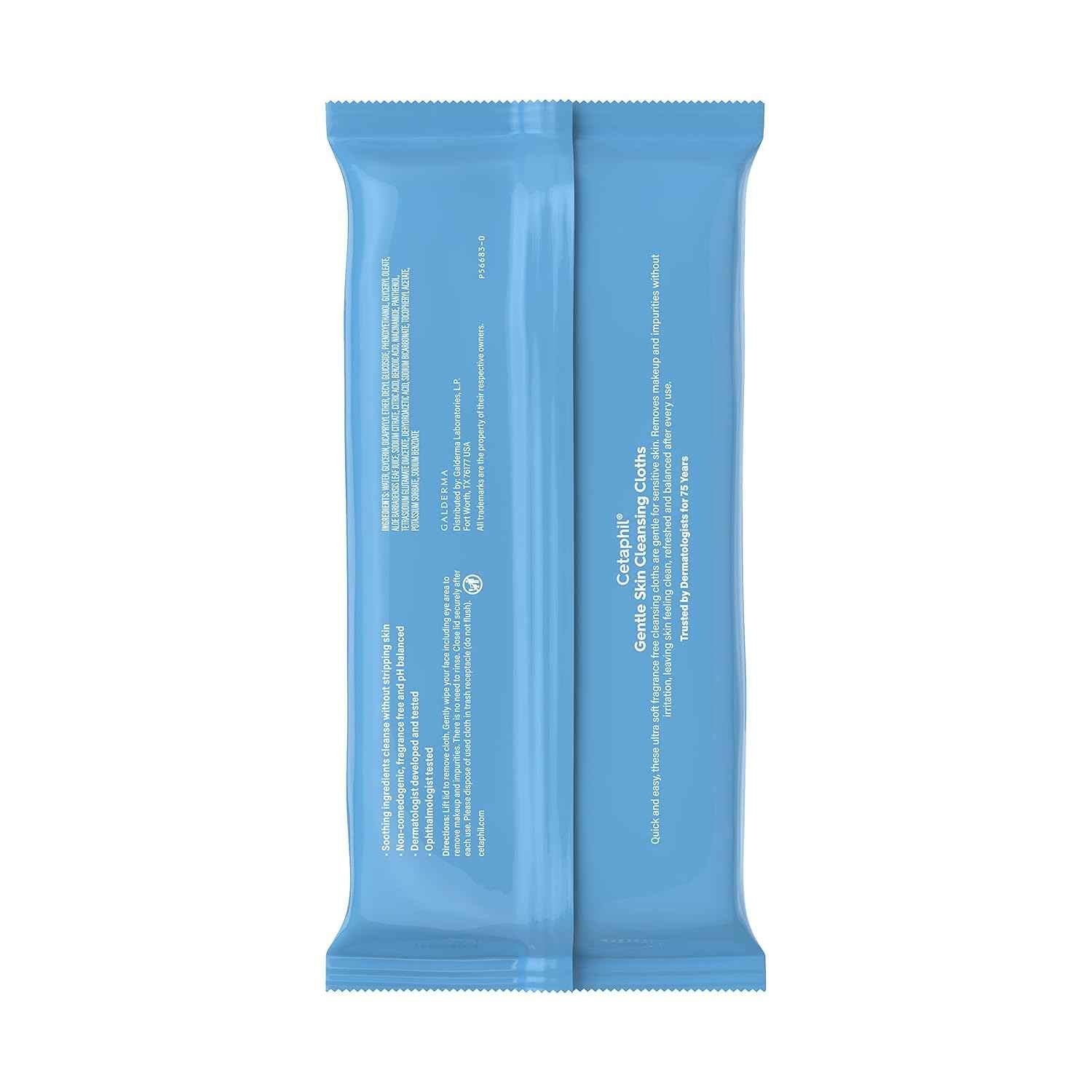 Cetaphil Face and Body Wipes – Gentle Nightly Cleansing Cloths for Sensitive Skin Self-Care Rituals