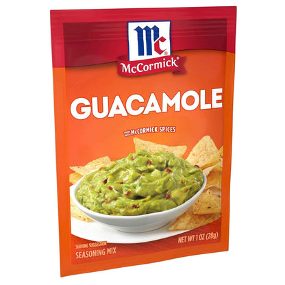 McCormick Guacamole Seasoning Mix for Quick Weeknight Dinners, 1 oz Single-Batch Packet