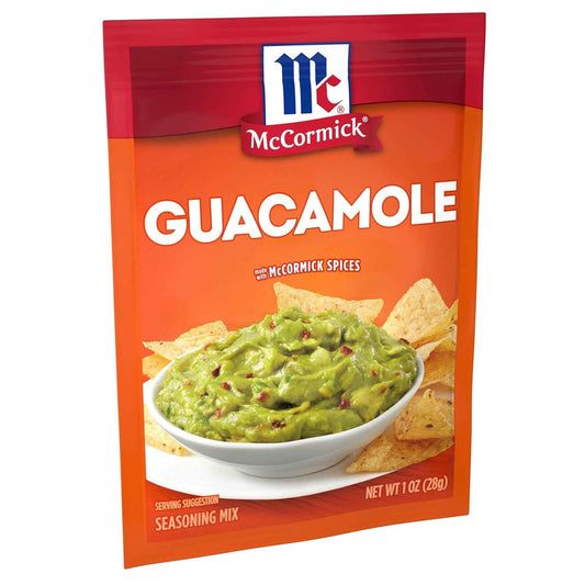 McCormick Guacamole Seasoning Mix for Quick Weeknight Dinners, 1 oz Single-Batch Packet