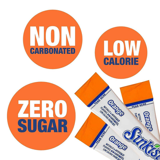 Sunkist Drink Mix Sticks for Commuters and Office Professionals – Calorie-Free Flavored Water for the Car and Conference Room