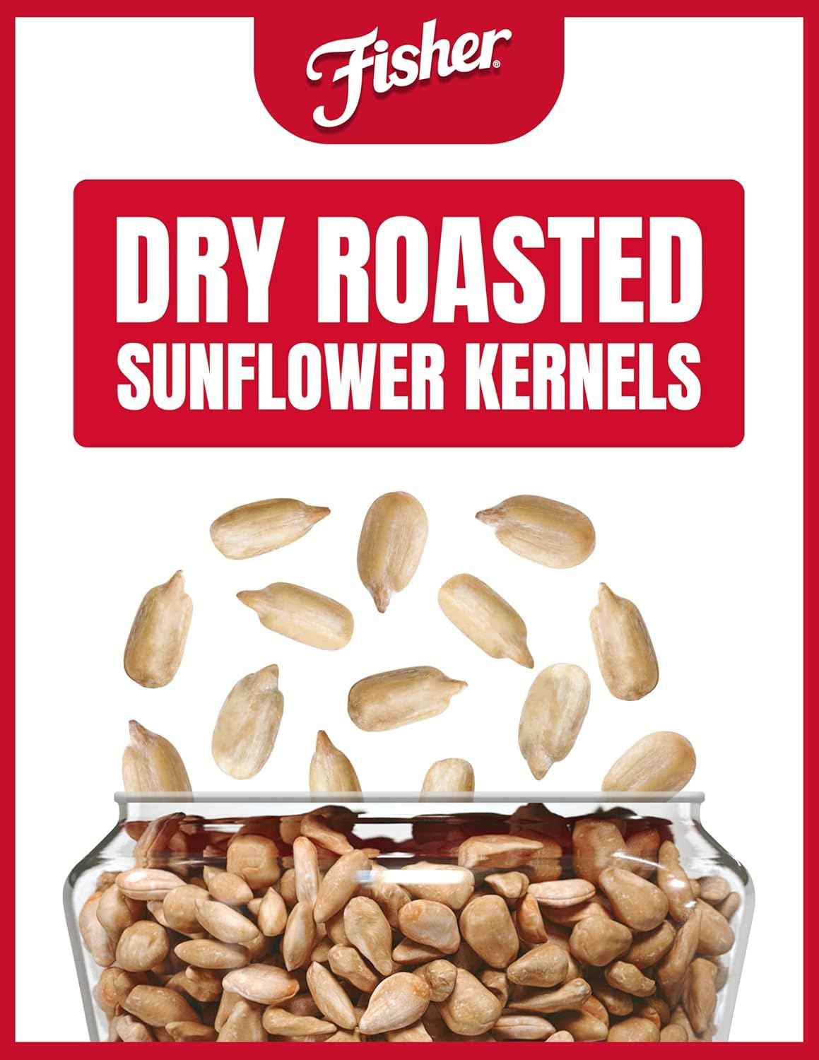 Fisher Sunflower Seed Kernels Dry Roasted – Lightweight Backpack Snack for Backcountry Adventures, 7.25 oz