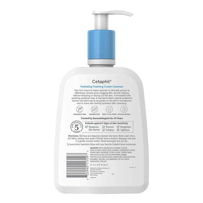 Cetaphil Cream to Foam Face Wash – Nightly Wind-Down Cleanser for Sensitive Skin Self-Care Ritual