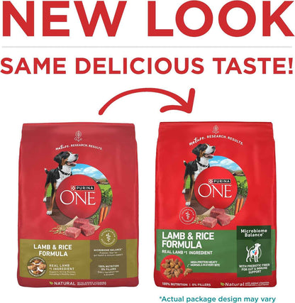 Purina ONE SmartBlend Lamb and Rice Dry Dog Food - Wholesome Everyday Nutrition Near Family Activity Areas, 4 lb. Trial Pack