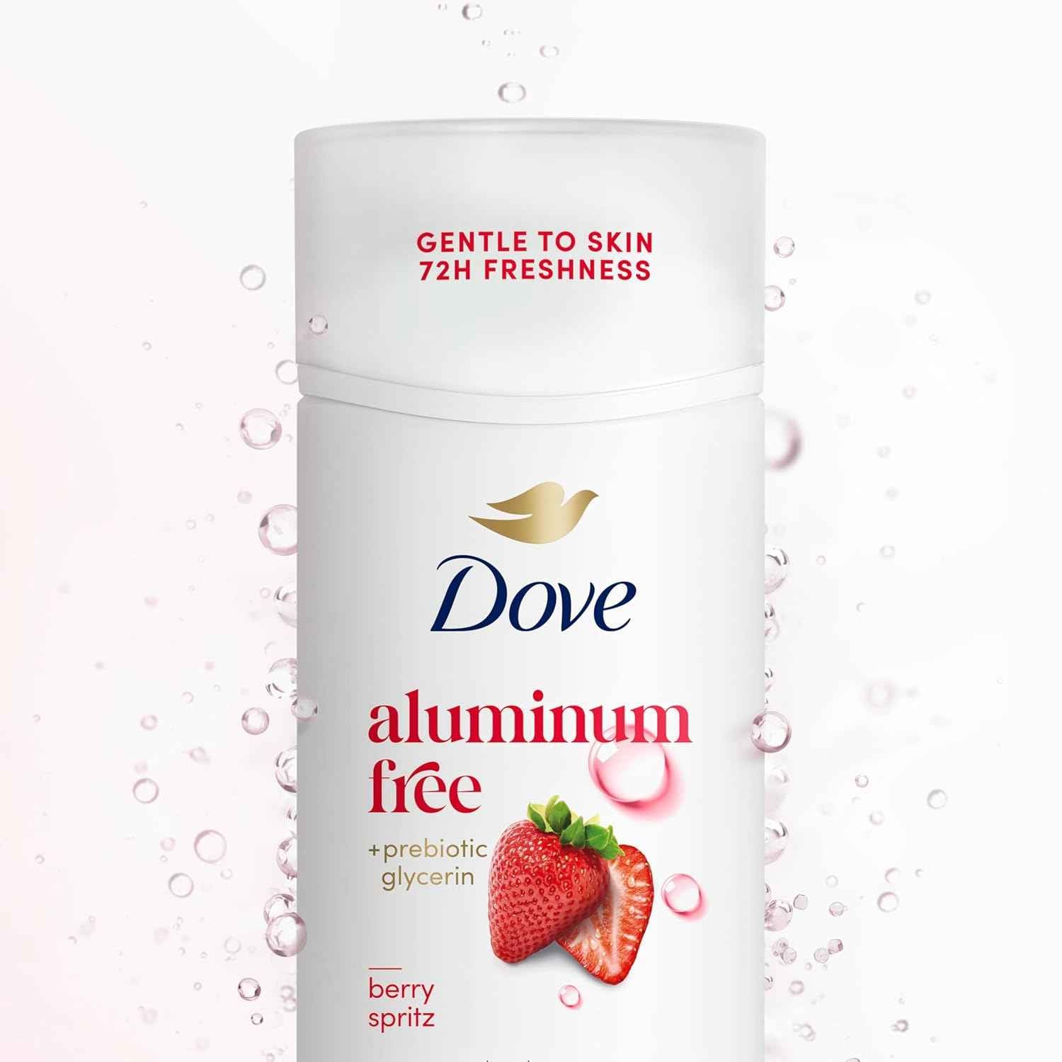 Dove Berry Spritz 72-Hour Deodorant – Travel-Sized Freshness for Weekend Trips and Patio Evenings, 2.4 oz