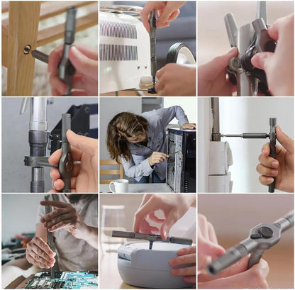 PrecisionTool 42-in-1 Magnetic Ratchet Screwdriver Set – Thoughtful Housewarming Gift for New Homeowners, All-in-One Repair Kit