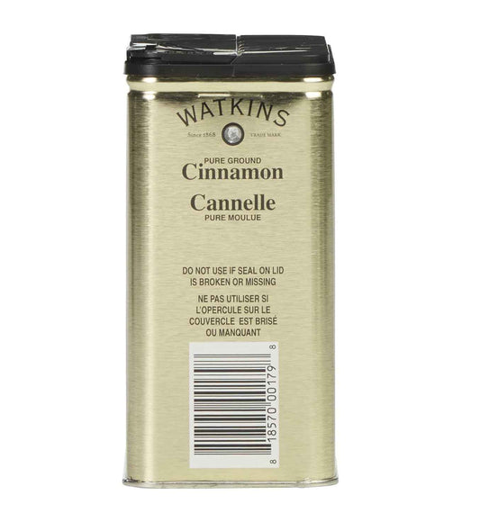 Watkins Gourmet Pure Ground Cinnamon Tin – Single-Ingredient Pantry Essential for Uncluttered Kitchens, 6 oz Tin