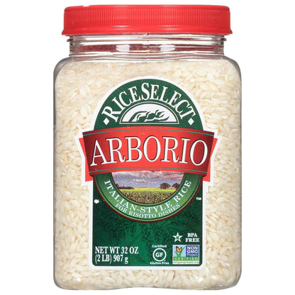 RiceSelect Arborio Rice for Italian Risotto, Premium Gluten-Free Pantry Gift for Housewarming and Hostess Presentation, 32-Ounce Jar
