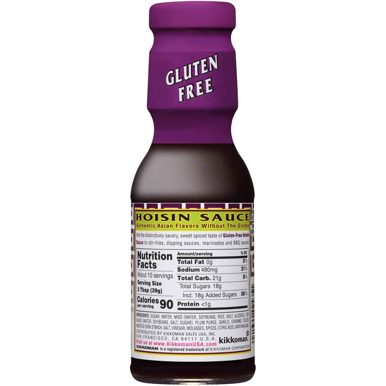 Kikkoman Gluten Free Hoisin Sauce – Clean-Label Pantry Staple for Health-Conscious Home Cooks, Stir-Fry Glaze & Dip