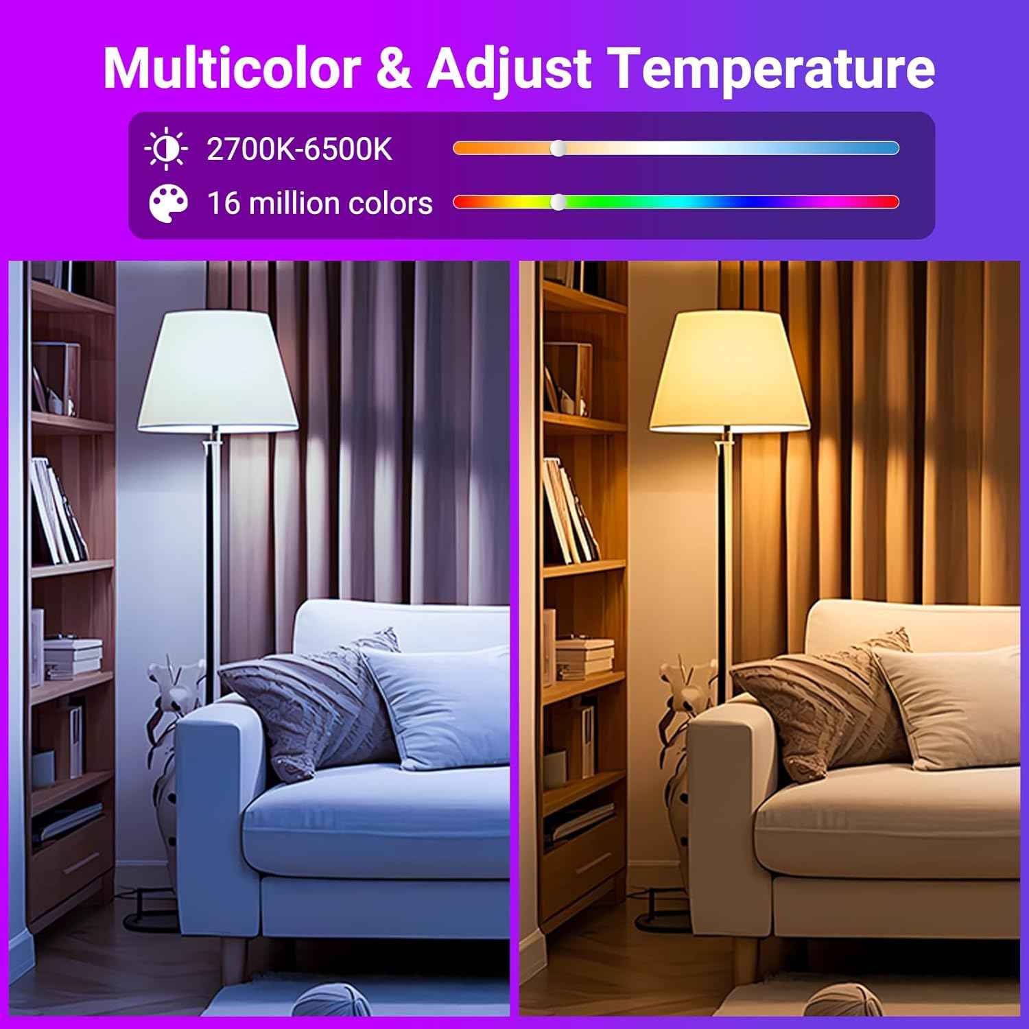 TJOY Smart Light Bulbs 4 Pack – Thoughtful Housewarming Gift for New Homeowners, Alexa Voice Control