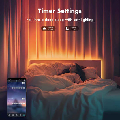 Lumify LED Strip Lights – 100ft Double Row RGB Bedroom Decor with Music Sync and App Control for Modern Living Spaces