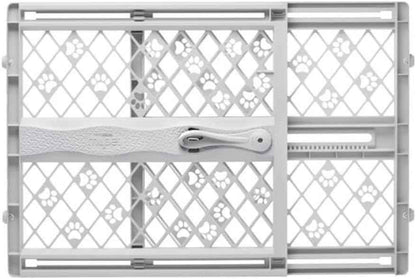 MYPET North States Paws Portable Pet Gate for Doorways - Pressure-Mount No-Drill Barrier for Small Dogs and Puppies