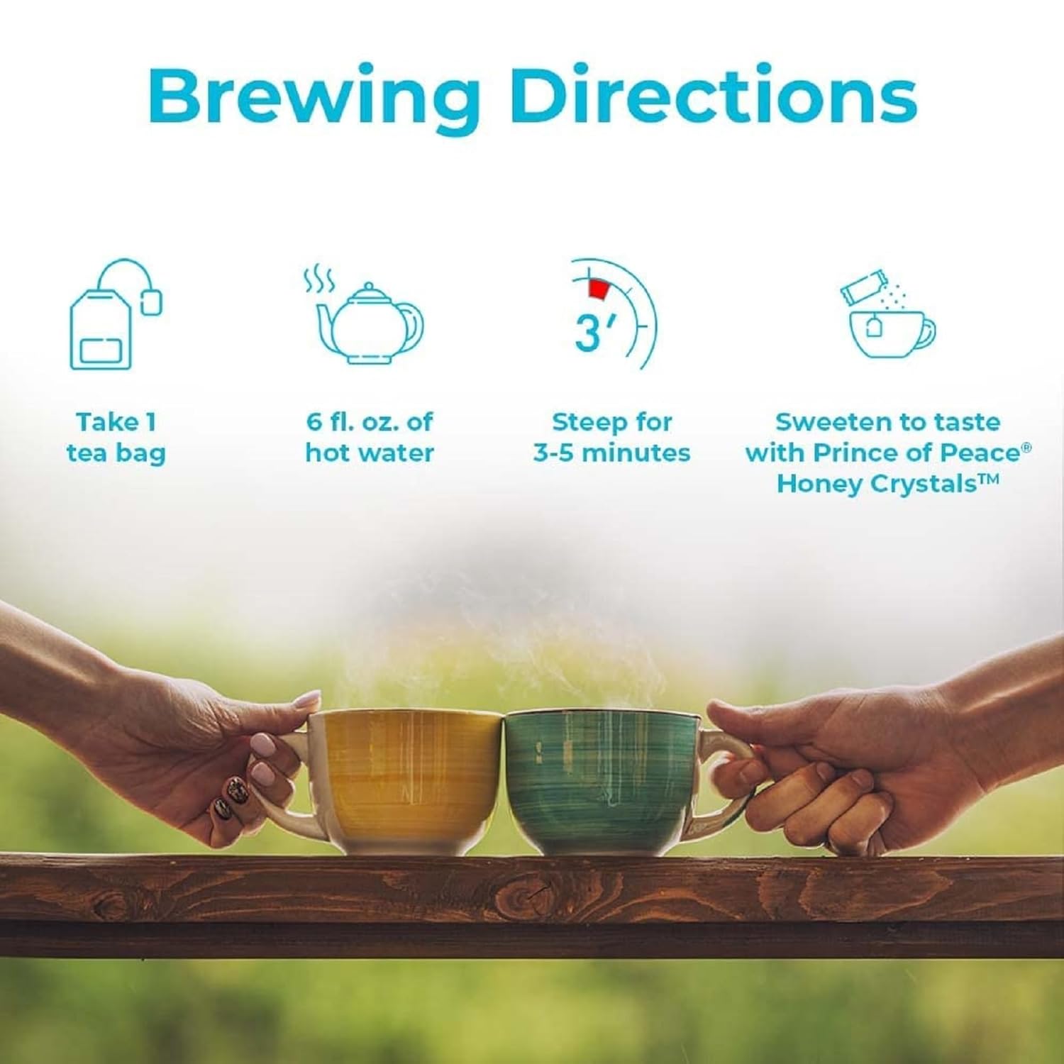 Prince of Peace Organic Oolong Tea, 100 Tea Bags – Steady Focus Brew for Home Office Work Desk, Low Jitter Coffee Substitute