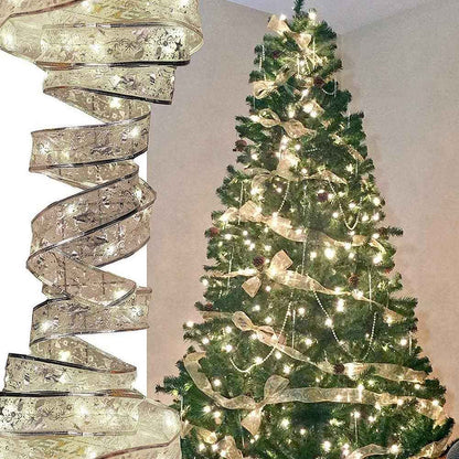 Aurora Glow Ribbon Lights – Thoughtful Housewarming Gift for Her, 32ft Star Pattern LED Fairy Lights for Holiday Decorating