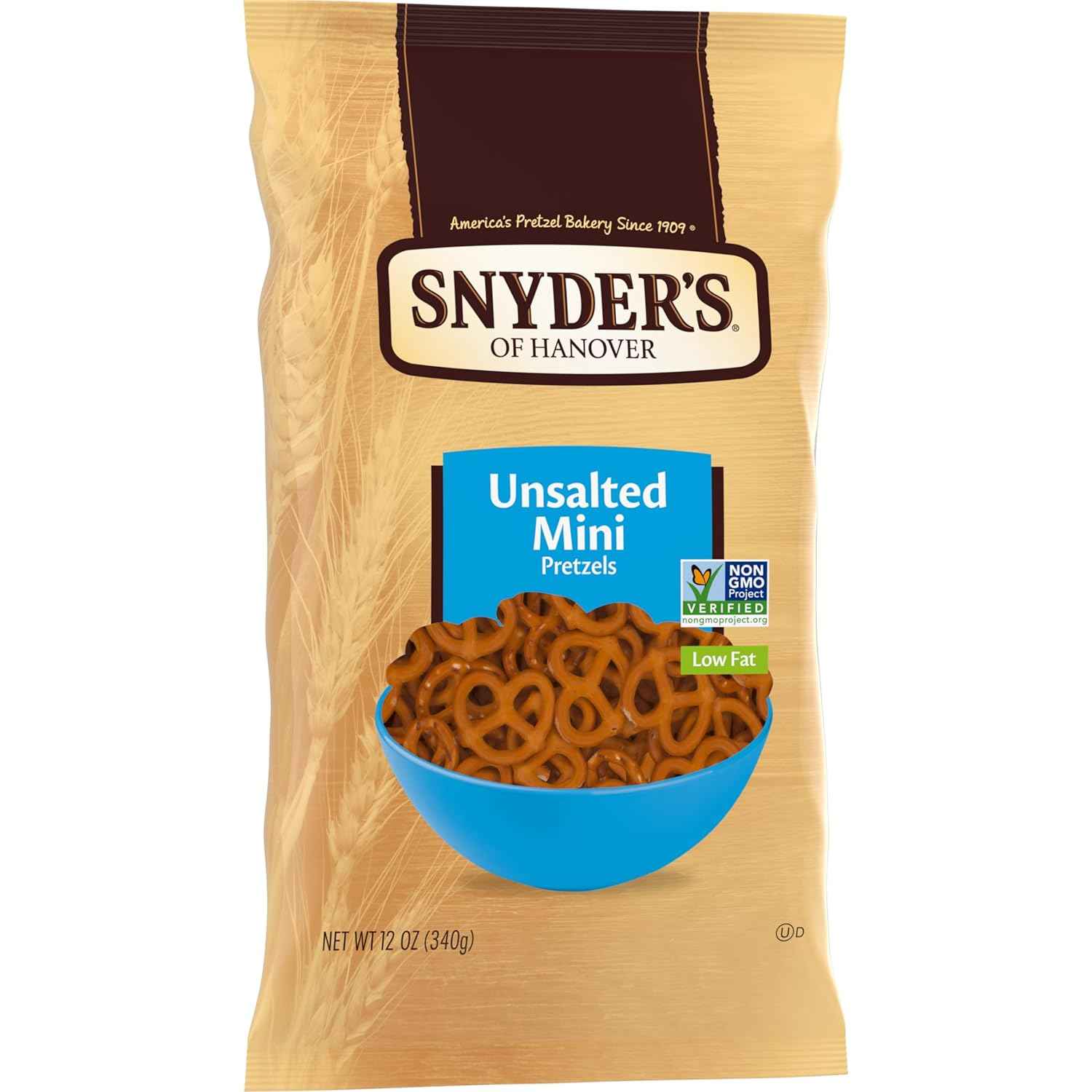 Snyder's of Hanover Unsalted Mini Pretzels – Low-Sodium Crunch for Sodium-Conscious Adults