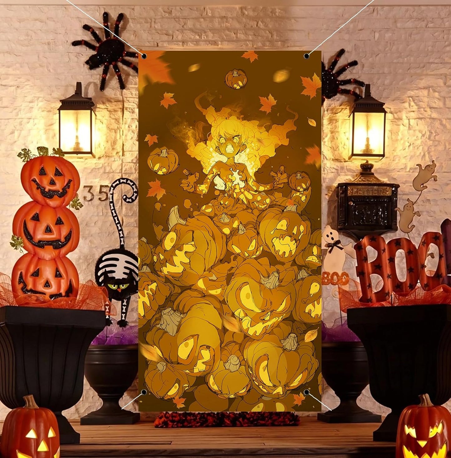 professionally designed chilling graphics suited for both haunted photo backdrops and eerie wall scenes