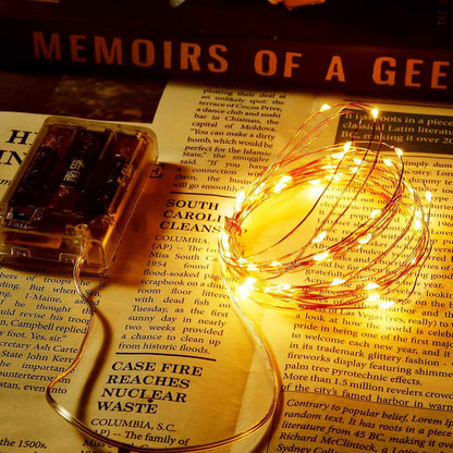 Aurora Glow Battery Fairy Lights – Thoughtful Housewarming Gift for Her, Warm White Twinkle String Lights with Timer