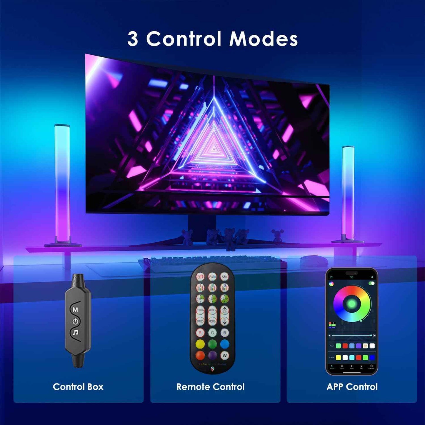 LUMI RGB Light Bar – Living Room Accent Lighting with 16 Million Color Scenes
