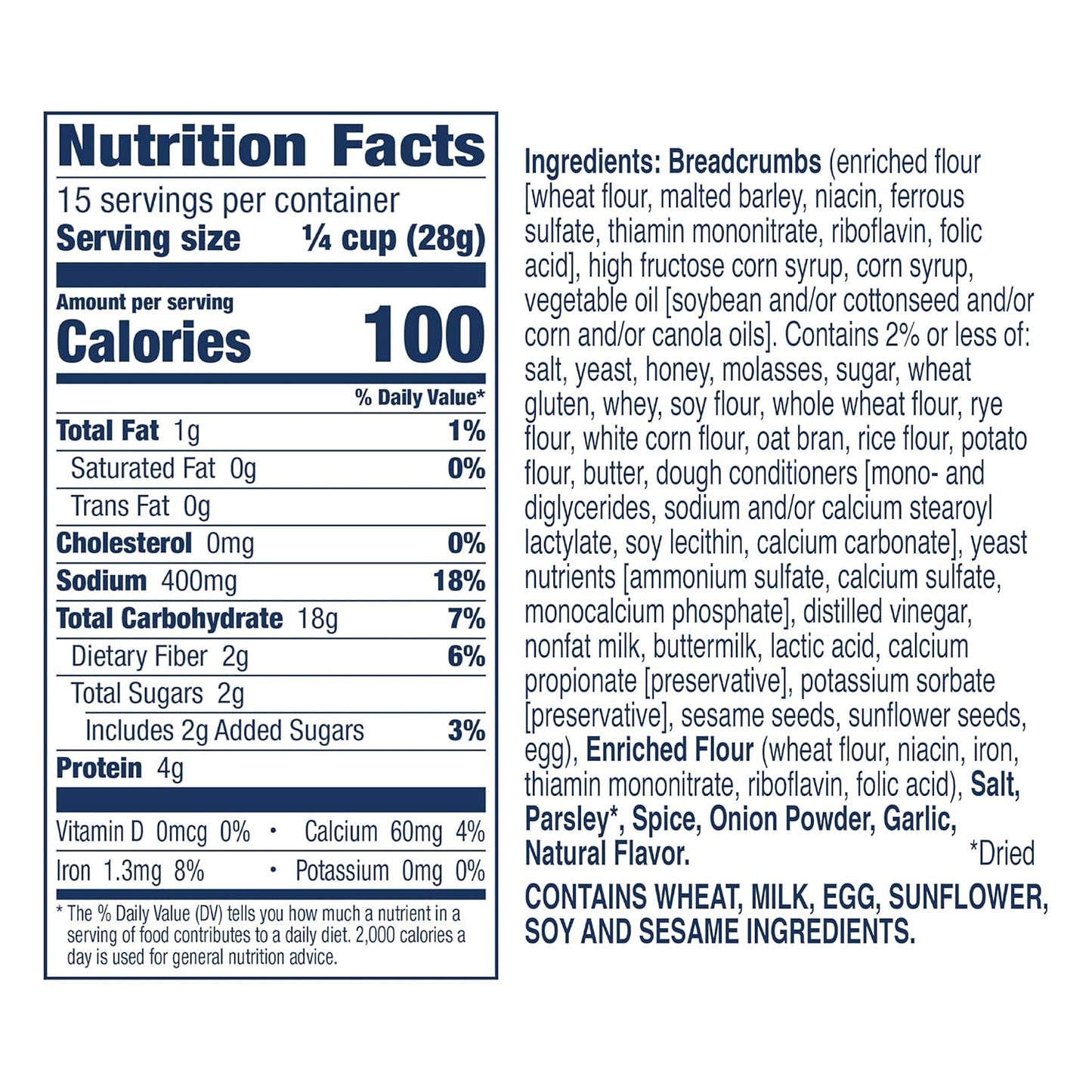 Progresso Bread Crumbs for Kid-Friendly Chicken Tenders, Italian Style 15 oz