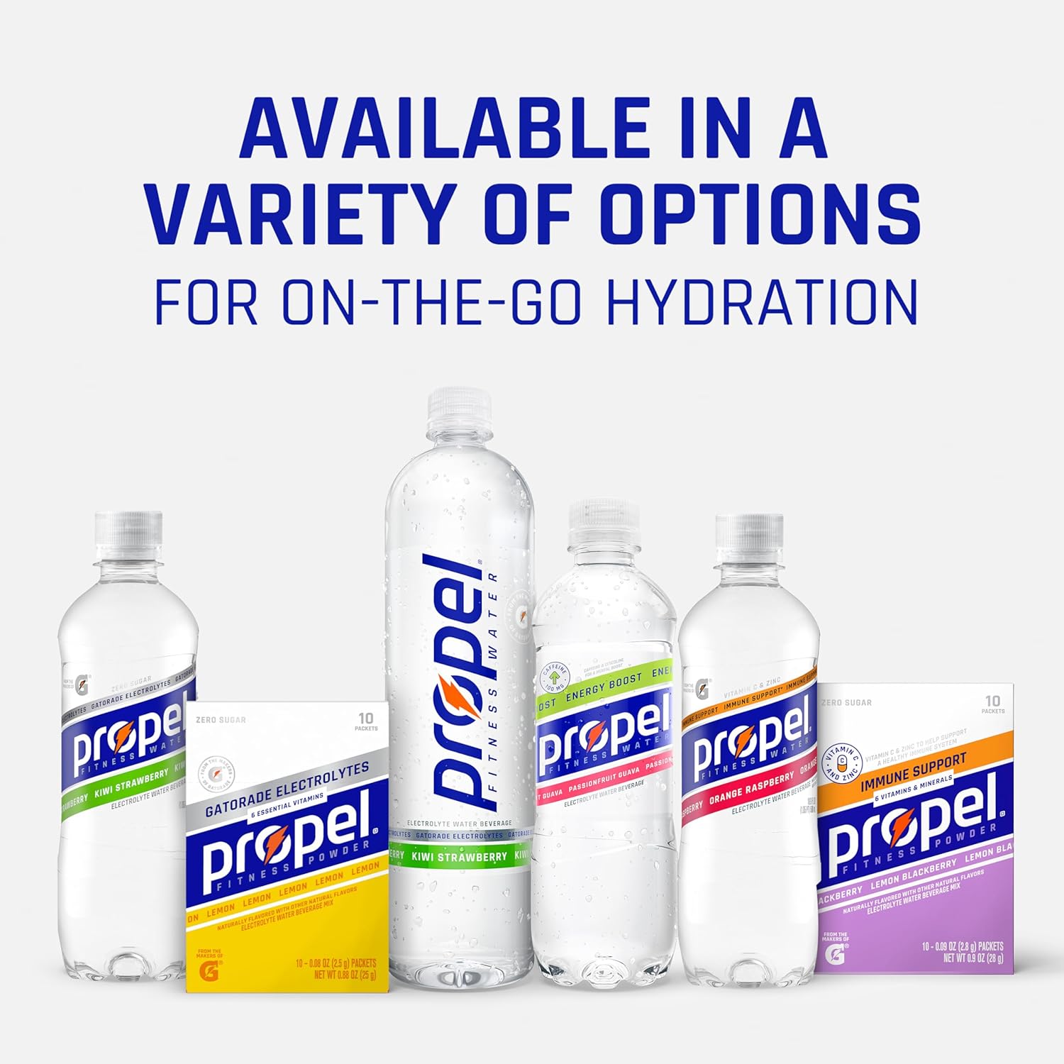 Propel Immune Support Water – Portable Hydration for Camping, Hiking, and Trail Adventures, Pineapple Peach 12 Pack