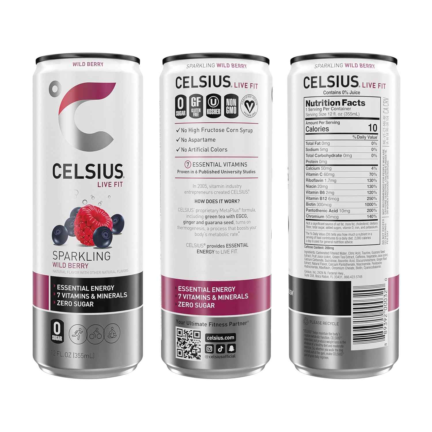 CELSIUS Assorted Flavors Functional Energy Drink Variety Pack – Clean Morning Ritual Boost for Wellness Routines