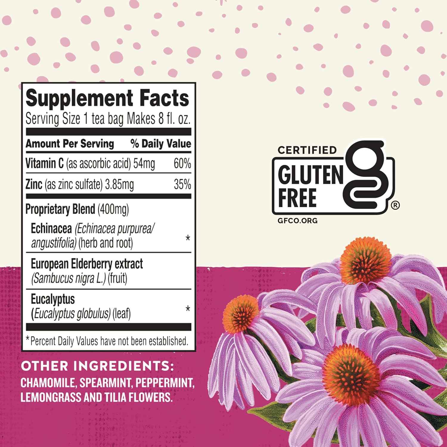 Celestial Seasonings Sleepytime Echinacea Tea – Plastic Free, Recycled Paperbox Minimalist Pantry Staple