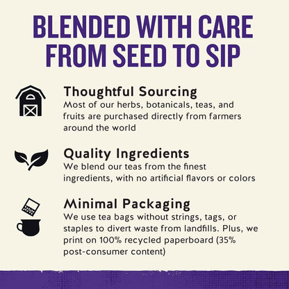 Celestial Seasonings Sleepytime Immune Herbal Tea – Simple, Stringless Tea Bags for Less Waste Living