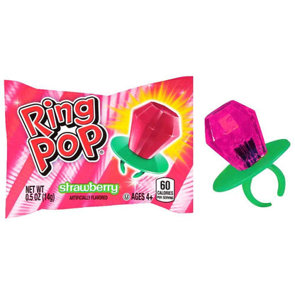 Ring Pop Individually Wrapped Care Package Candy for College Students & Nostalgic Adults – 10 Count Lollipop Variety Pack