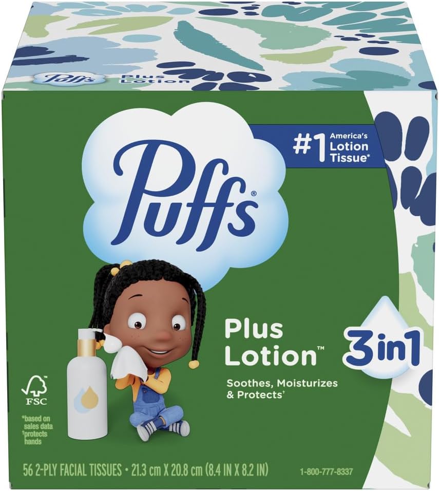 Puffs Plus Lotion Facial Tissues Thoughtful Get Well Soon Gift for Friends Recovering from a Cold