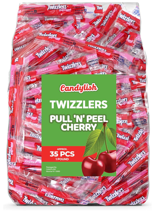 pull 'n' peel multi-strand design that separates into individual cherry-flavored pieces