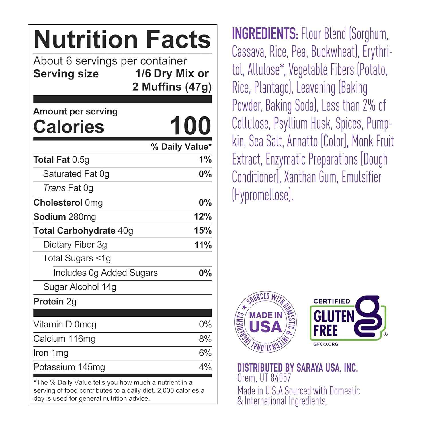 Lakanto Pumpkin Spice Muffin Mix - Monk Fruit Sweetened Baking for Blood Sugar Friendly Breakfasts