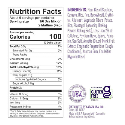 Lakanto Pumpkin Spice Muffin Mix - Monk Fruit Sweetened Baking for Blood Sugar Friendly Breakfasts