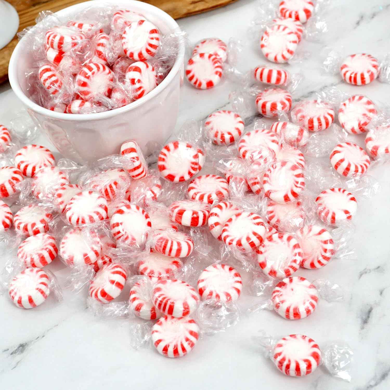 Hampton Popcorn & Candy Company Starlight Peppermint Candy – Nut-Free School Classroom Party Candy, Individually Wrapped 1 lb Bulk Mints