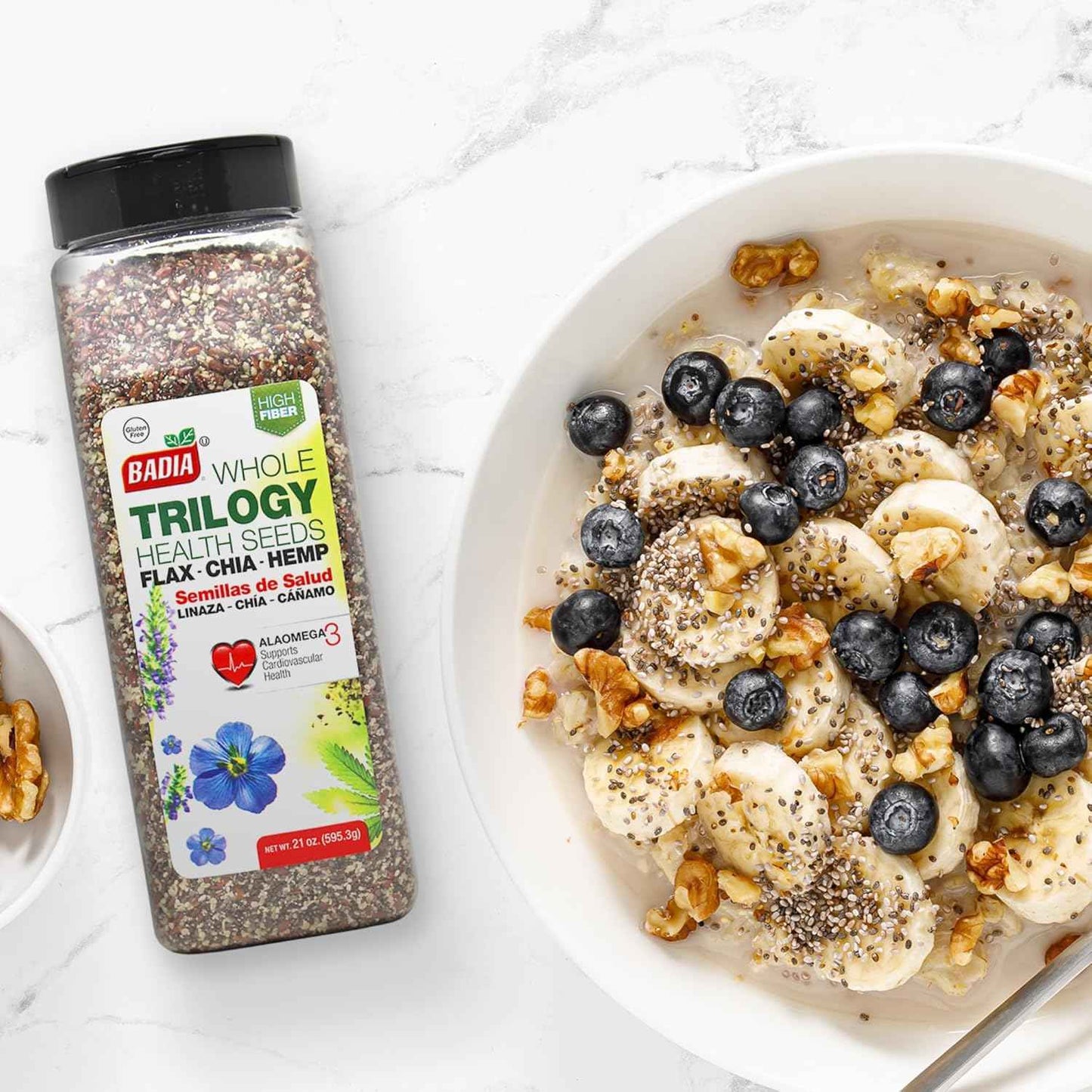 Badia Trilogy Seed Blend – Quick Omega-3 Shake Add-In for Busy Morning Routines