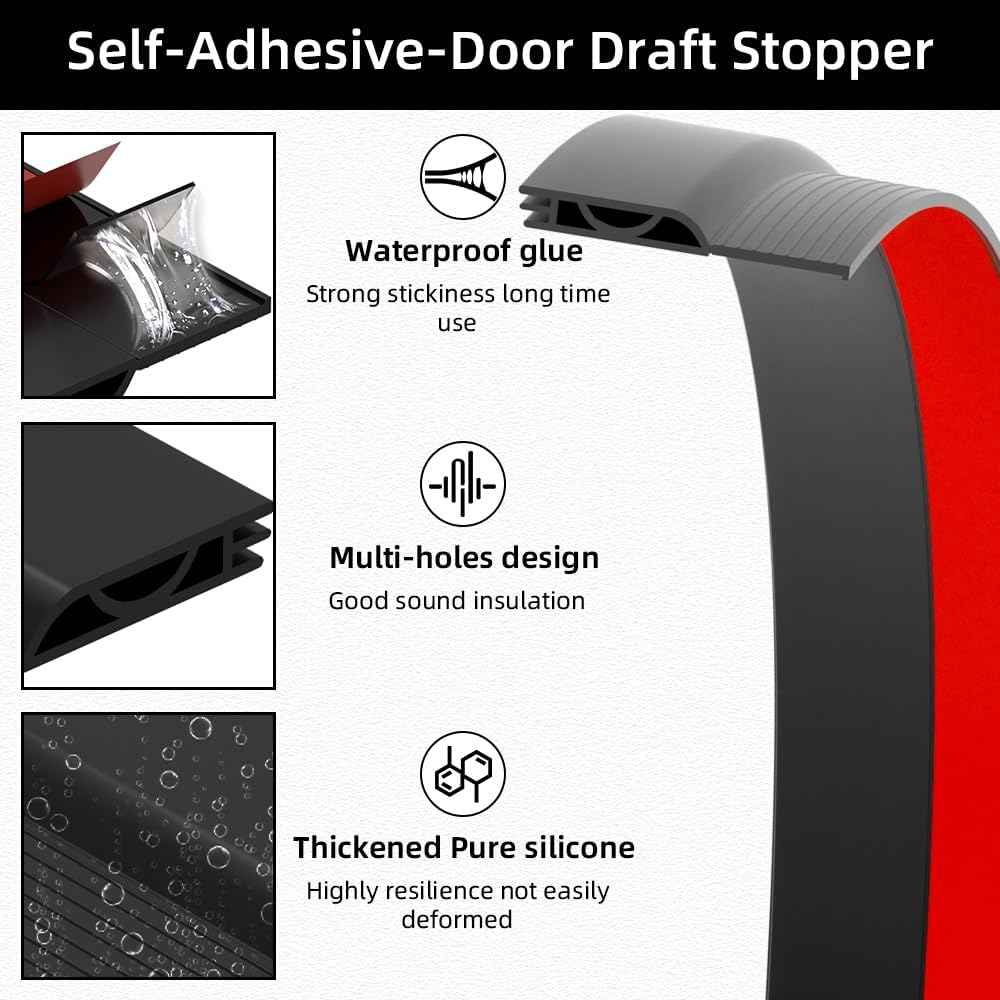 Door Draft Stopper – Minimalist Brown Weather Stripping That Complements Hardwood Floors and Cozy Bedrooms