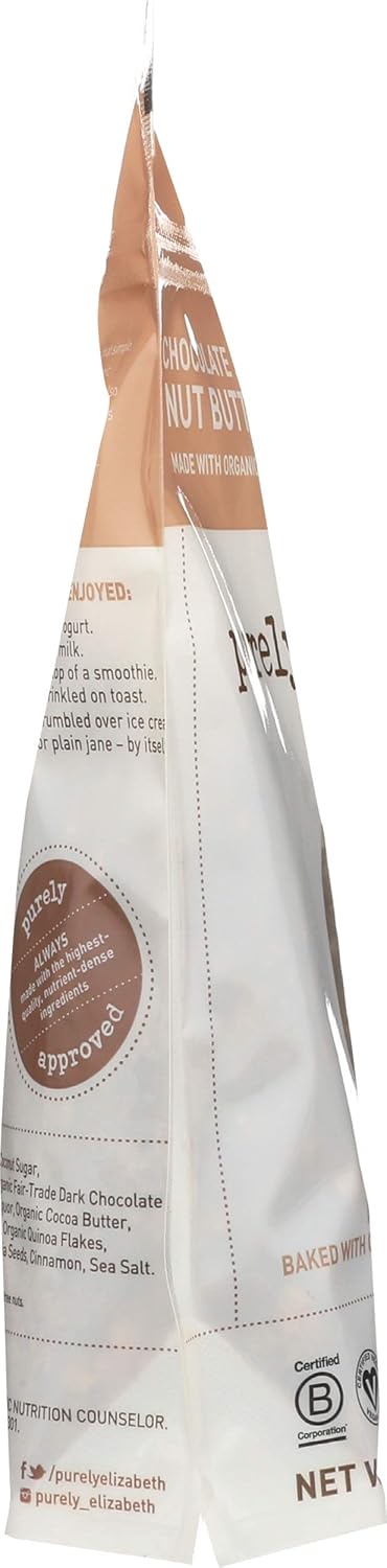 Purely Elizabeth Chocolate Peanut Butter Ancient Grain Granola – School Lunchbox Treat for Picky Eaters