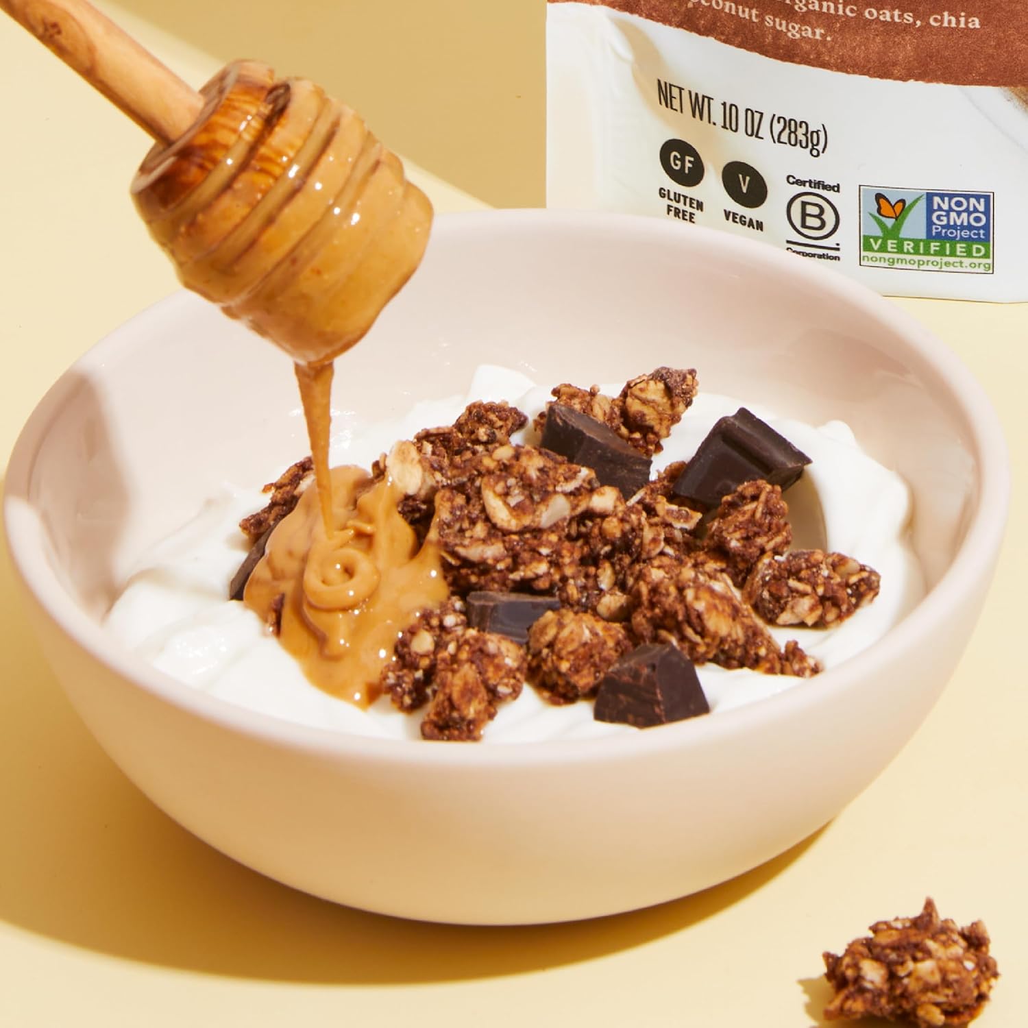 Purely Elizabeth Chocolate Peanut Butter Ancient Grain Granola – School Lunchbox Treat for Picky Eaters