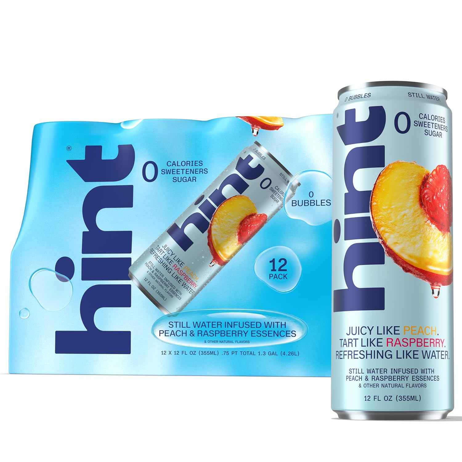 Hint Canned Water Pack – Lightweight Hydration for Camping Cooler and Hiking Trail, Recyclable Aluminum Cans