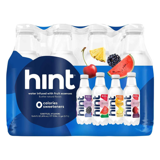 Hint Kid-Friendly Flavored Water for Sports Practice and Family Road Trips, 16oz Bottles
