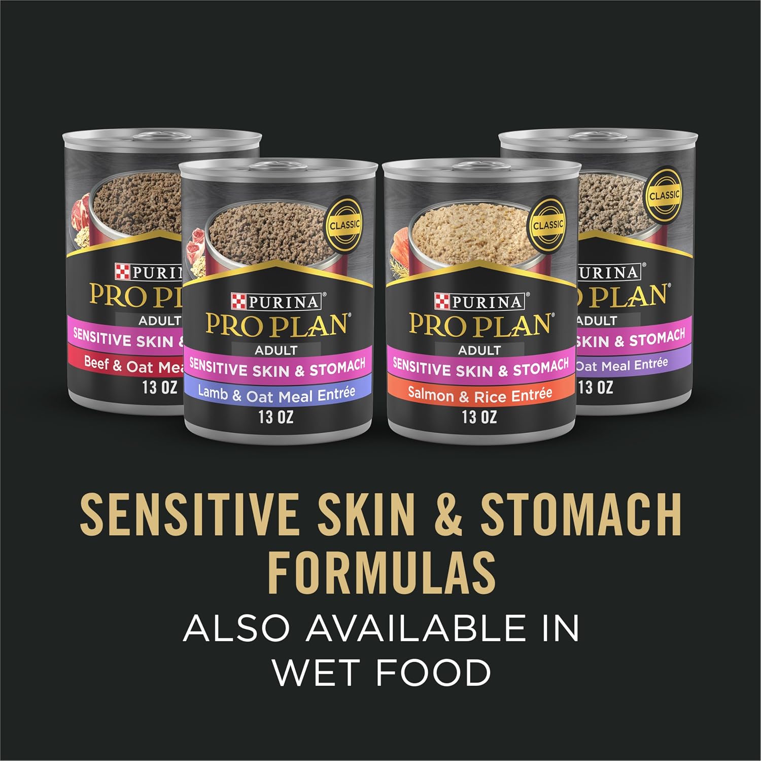 Purina Pro Plan Small Breed Sensitive Skin and Stomach Salmon – Corn, Wheat, and Soy-Free Formula for Reactive Adult Dogs, 4 lb Bag