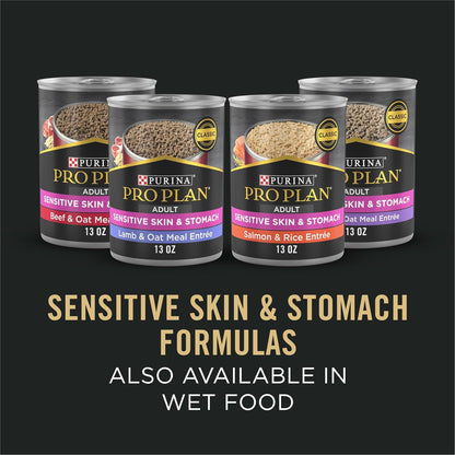 Purina Pro Plan Small Breed Sensitive Skin and Stomach Salmon – Corn, Wheat, and Soy-Free Formula for Reactive Adult Dogs, 4 lb Bag