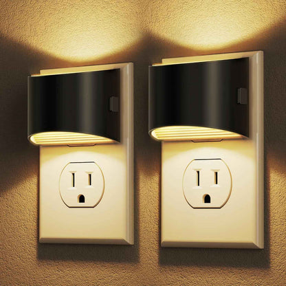 DORESshop Dusk to Dawn Night Light – Compact Side Outlet Design for Small Spaces, Effortless Ambient Light