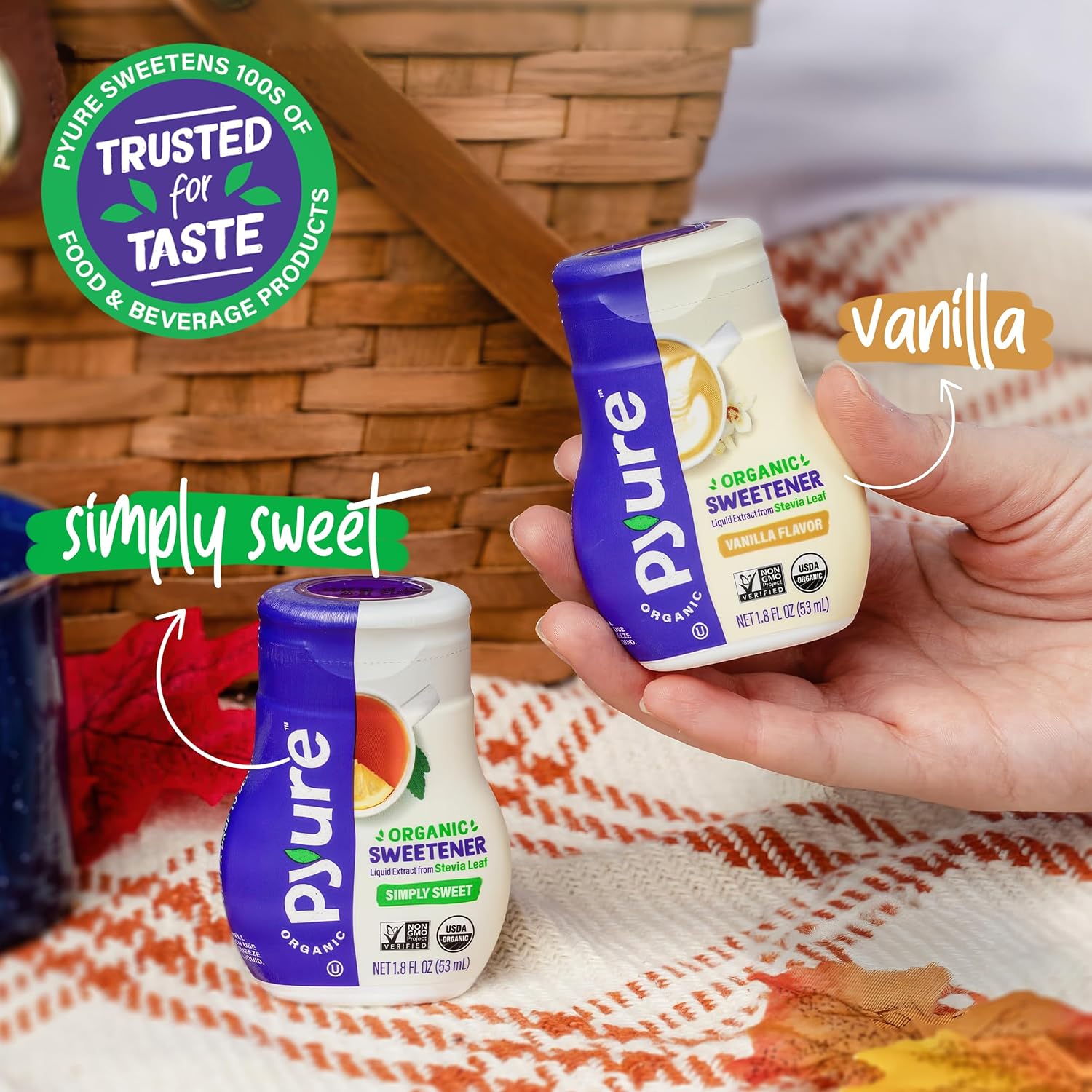Pyure Organic Liquid Stevia – Zero Carb Sweetener for Clutter Free Countertops