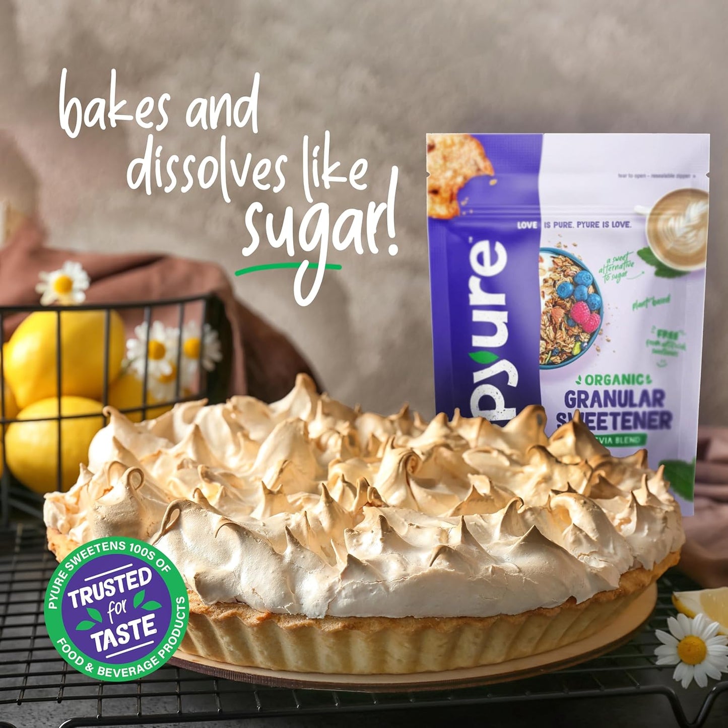Pyure Organic Stevia Blend – Clutter-Free Pantry Swap for a Streamlined Baking Shelf