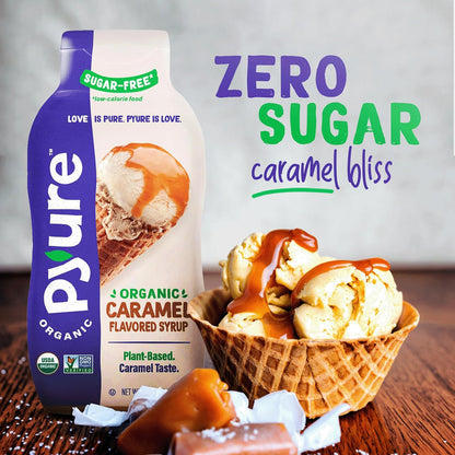 Pyure Organic Sugar-Free Caramel Syrup – Thoughtful Birthday Gift for the Health Conscious Foodie in Your Life