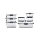 Rubbermaid Brilliance Glass Containers – Uncluttered Kitchen Storage, Stackable Rectangular Design